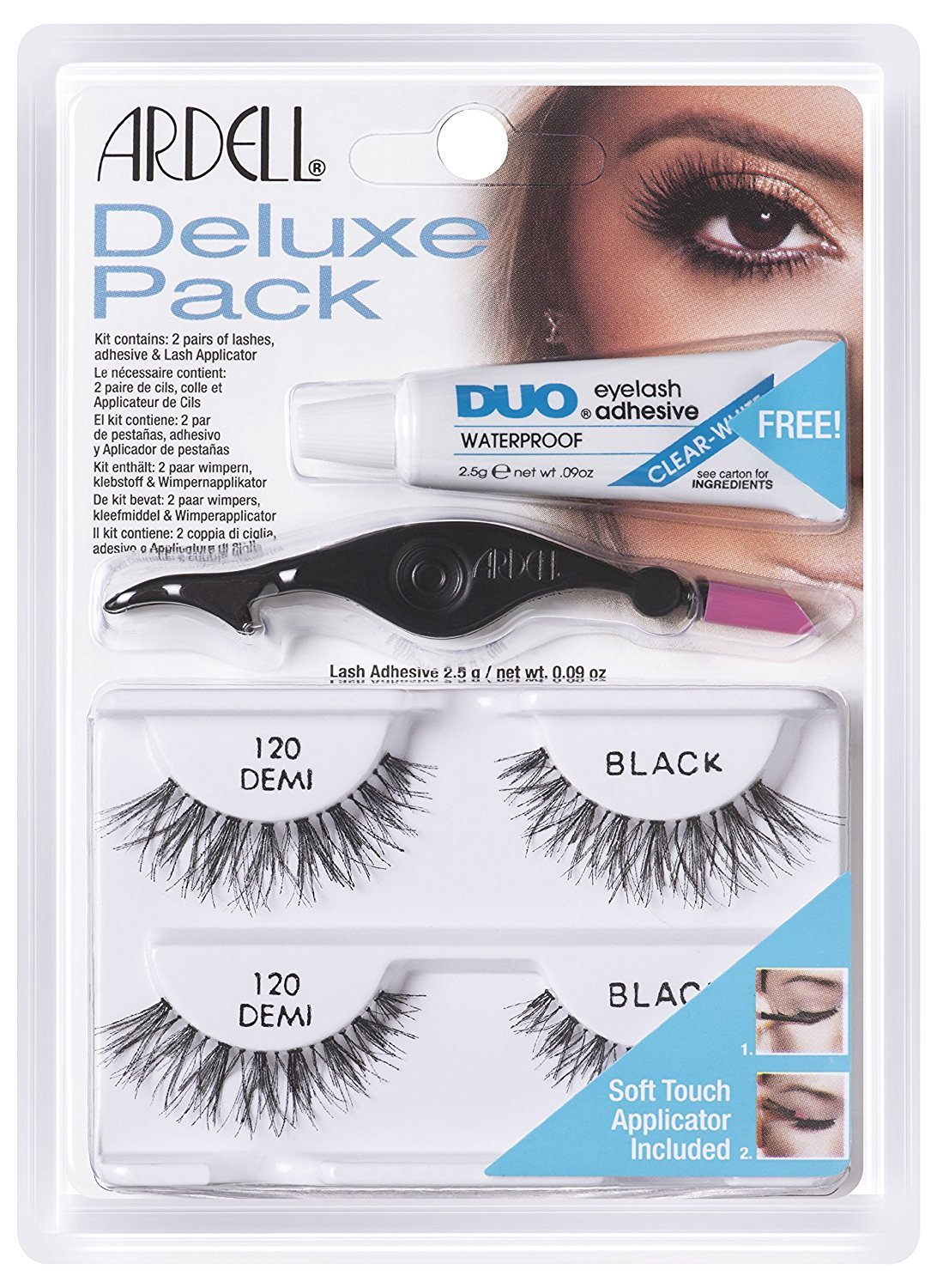 Ardell Eye Lash 120 Deluxe Pack, Black, 10 G