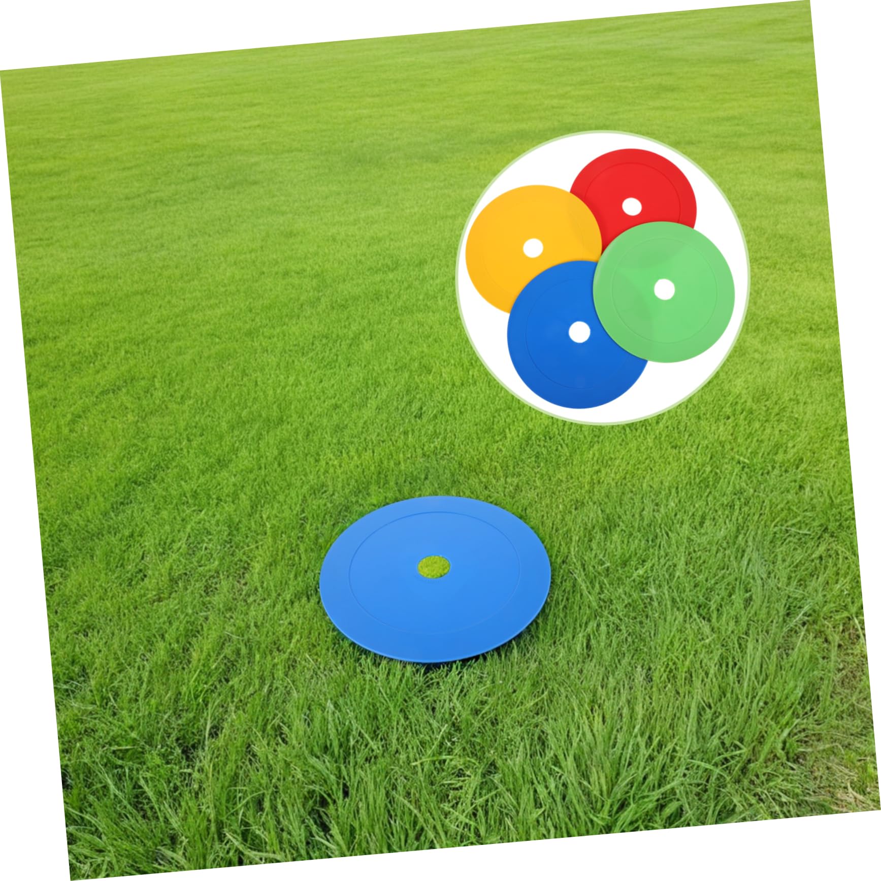 TOYANDONA 25pezzi Marcatori da Pavimento per Sport in Plastica Marcatori Antiscivolo per Allenamento Coni Piatti per Pratica di Agilità nel Calcio per Campi di Allenamento Tappetini