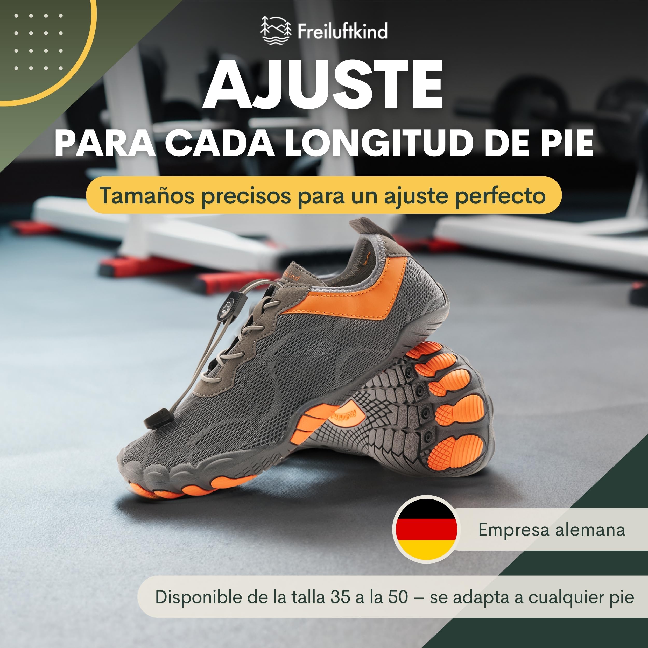 Freiluftkind El Original – Zapatillas Barefoot Antideslizantes Kokoda – La Zapatilla Barefoot Aventura – Zapatillas de Running Barefoot