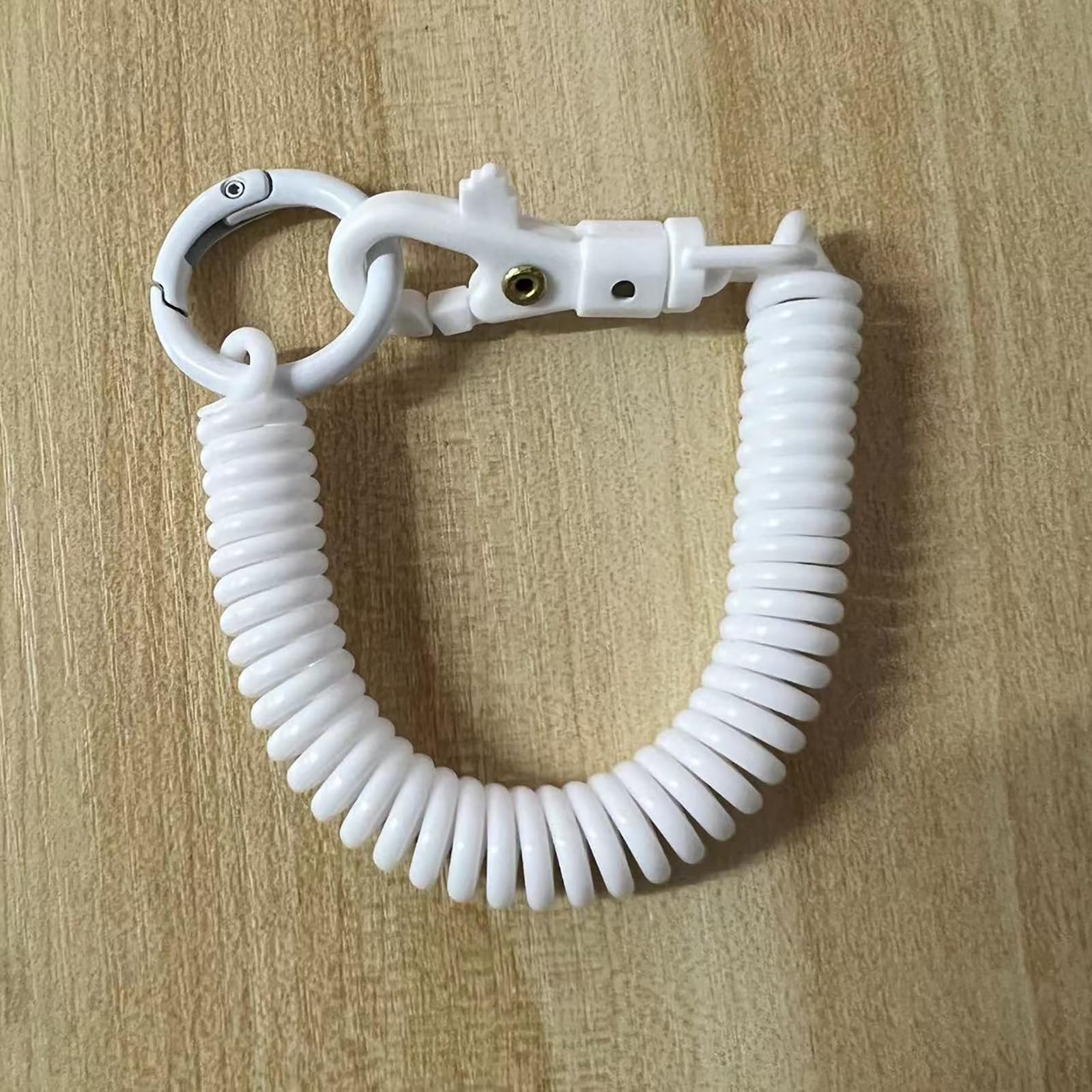 Set Portachiavi A Spirale Elastica Retrattile | Catena Bobina Per Targhette E Badge