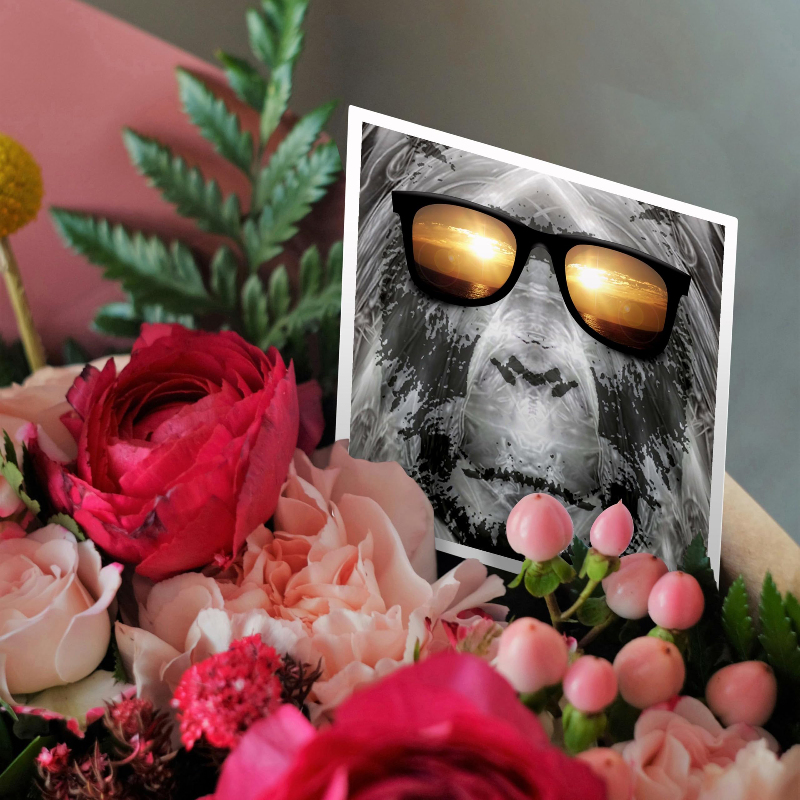 3Drose Bigfoot in Shades Bigfoot or Sasquatch is Pictured in Style Wearing Sunglasses, Greeting Cards, 6 by 6-inches - Image 3