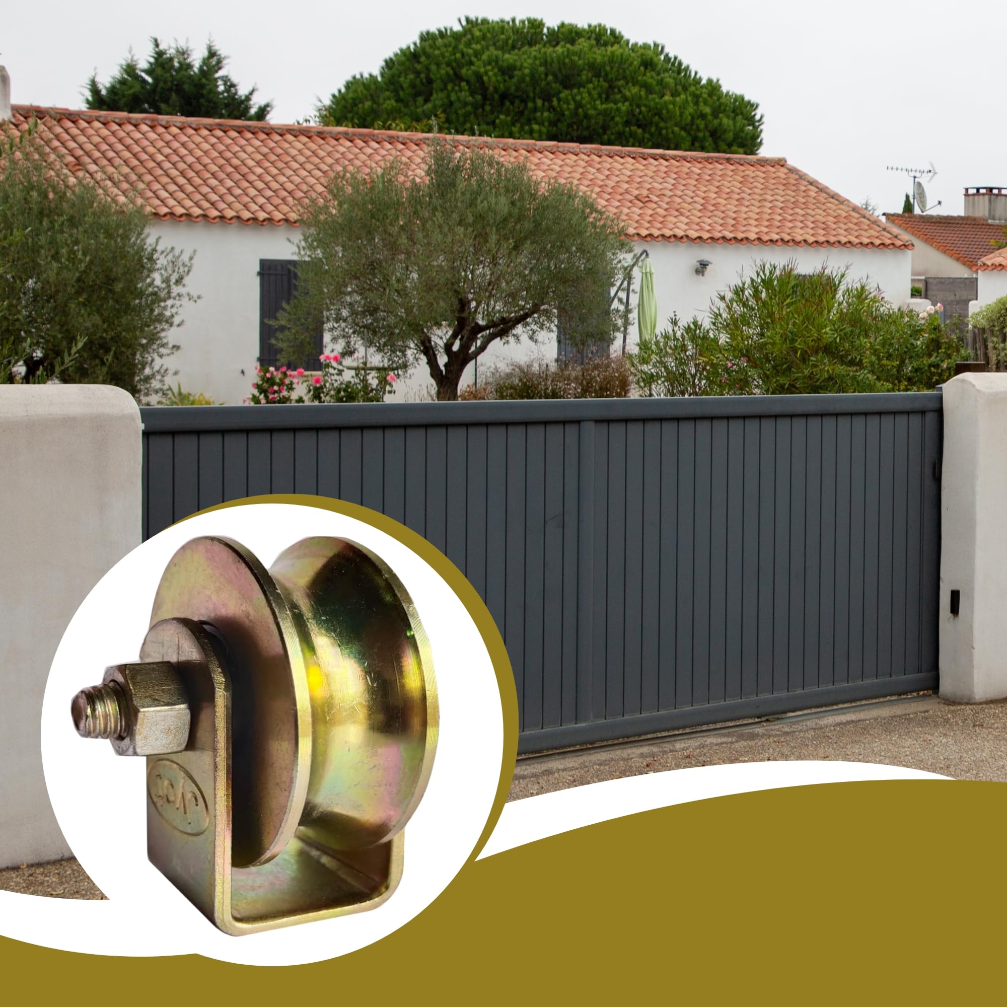 U Groove Gate Wheel - Durable Sliding Gate Wheel -6