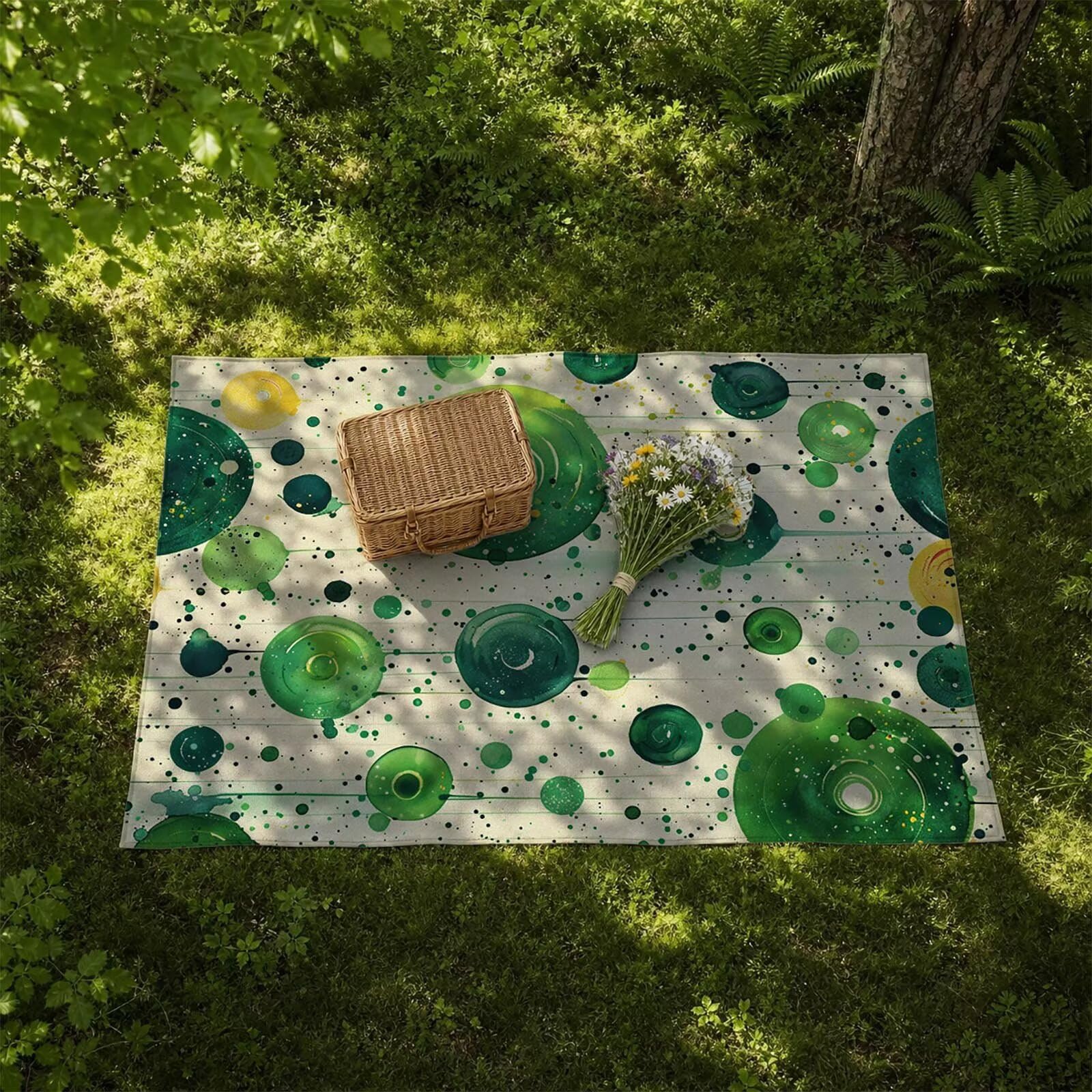 Toalla Playa Grande 160 x 220 Vacaciones Accesorios Viaje, Toalla Playa Verde Suave Cómodo Secado Rápido, Redondo Toallas Baño Grandes 220x160cm para Yoga Fitness Natación Sauna Baño Regalo XTLS-1850