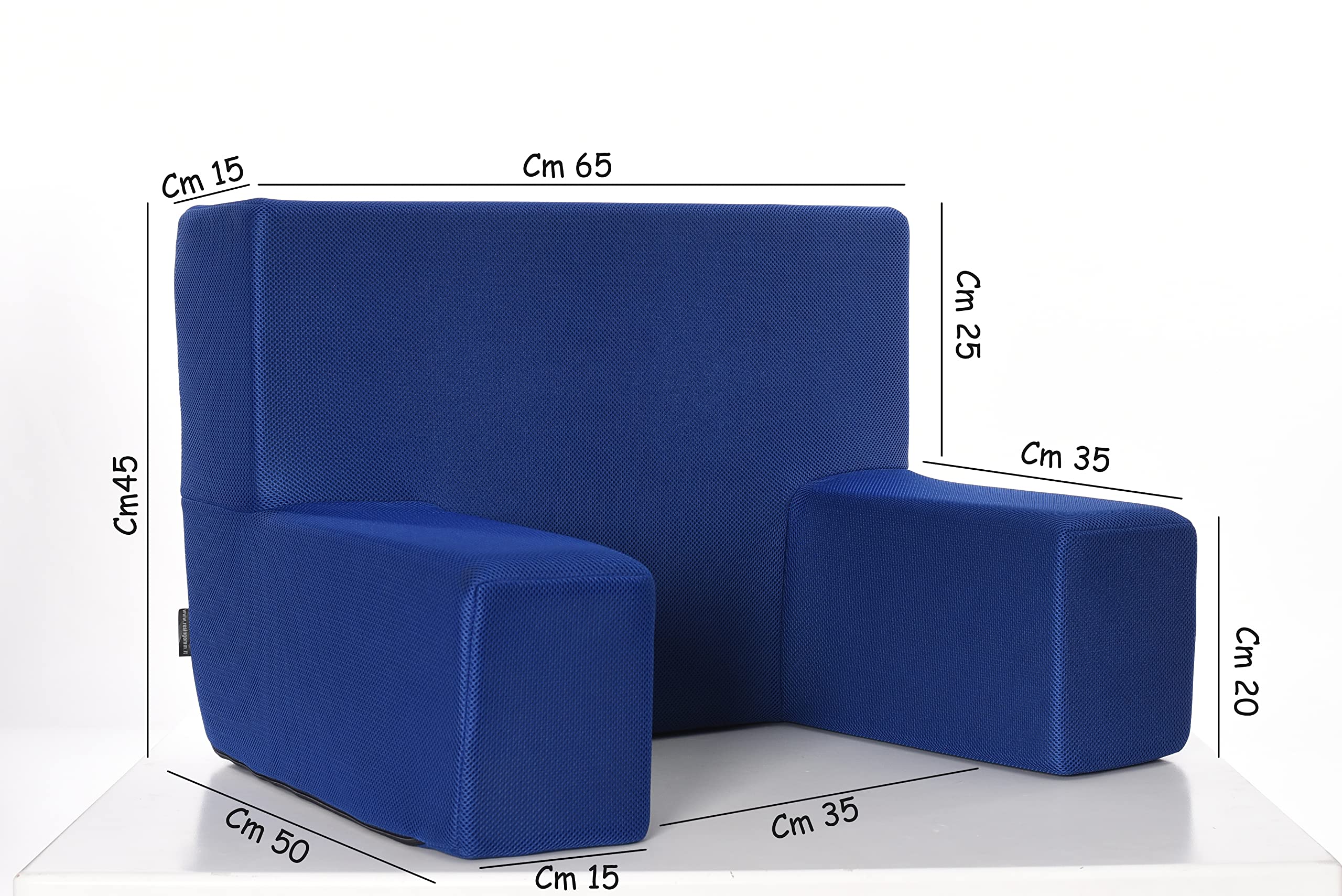 RESINGOMM Poltrona Comodone – Sostegno Rigido per Letto o Divano, Alta densità, Tessuto Tecnico Traspirante, Made in Italy