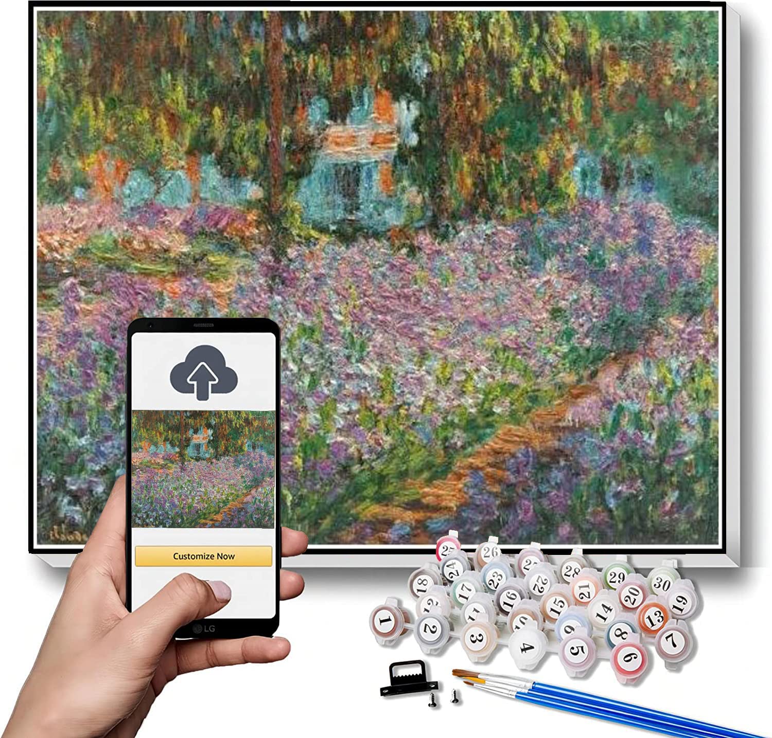 Amazon | DIY数字油絵クロード・モネの絵画「ヴェトゥイユの近くの