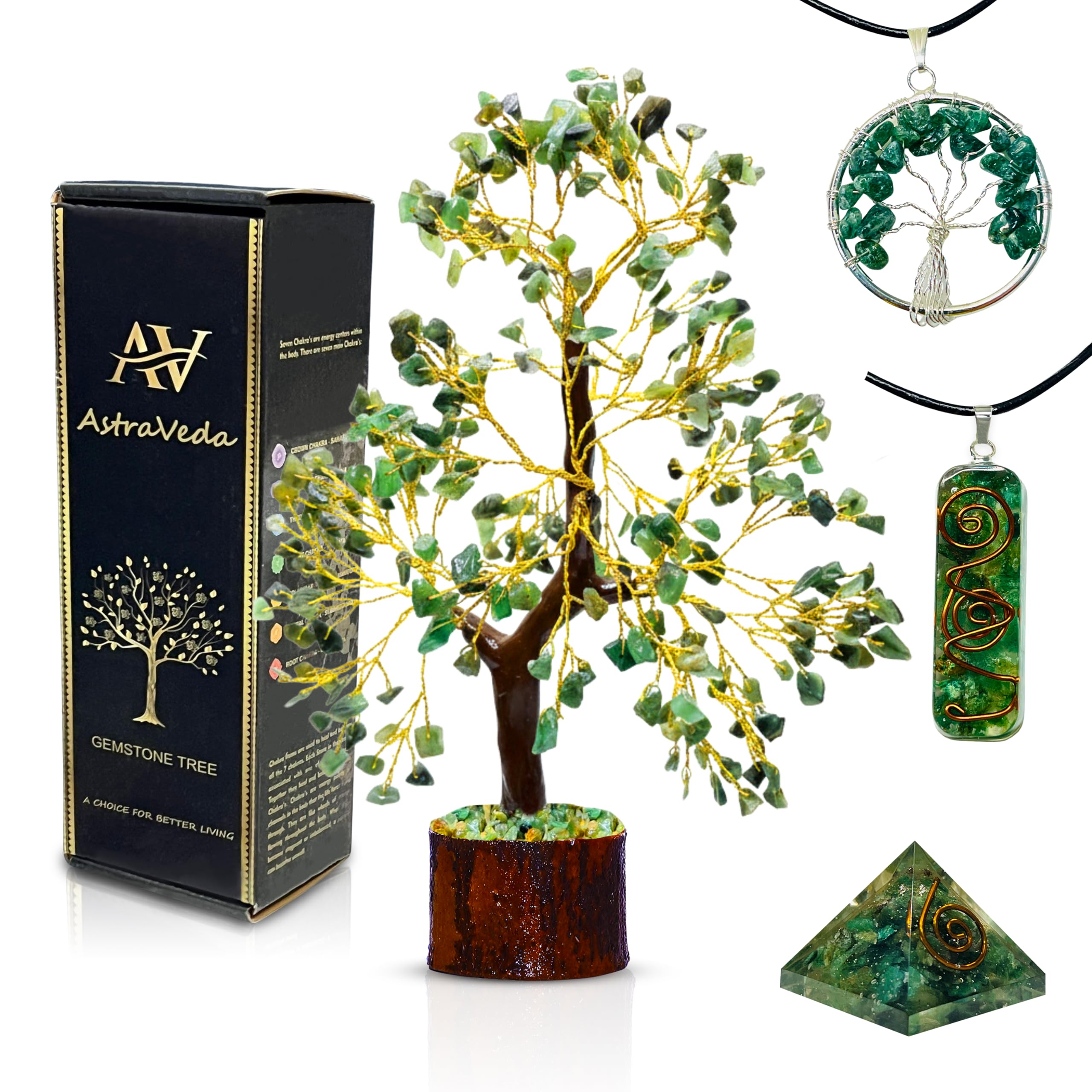 – AstraVeda Green Jade Crystal Tree, Chakra Tree, Tree of Life, Chakra Tree, Feng Shui Tree, Healing Crystal, Gemstone Tree, Crystal Gifts, Healing Stones, Spiritual Gifts