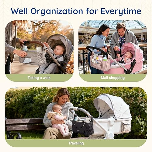 Miniatura 6 de mommore Organizador de cochecito (rosa)