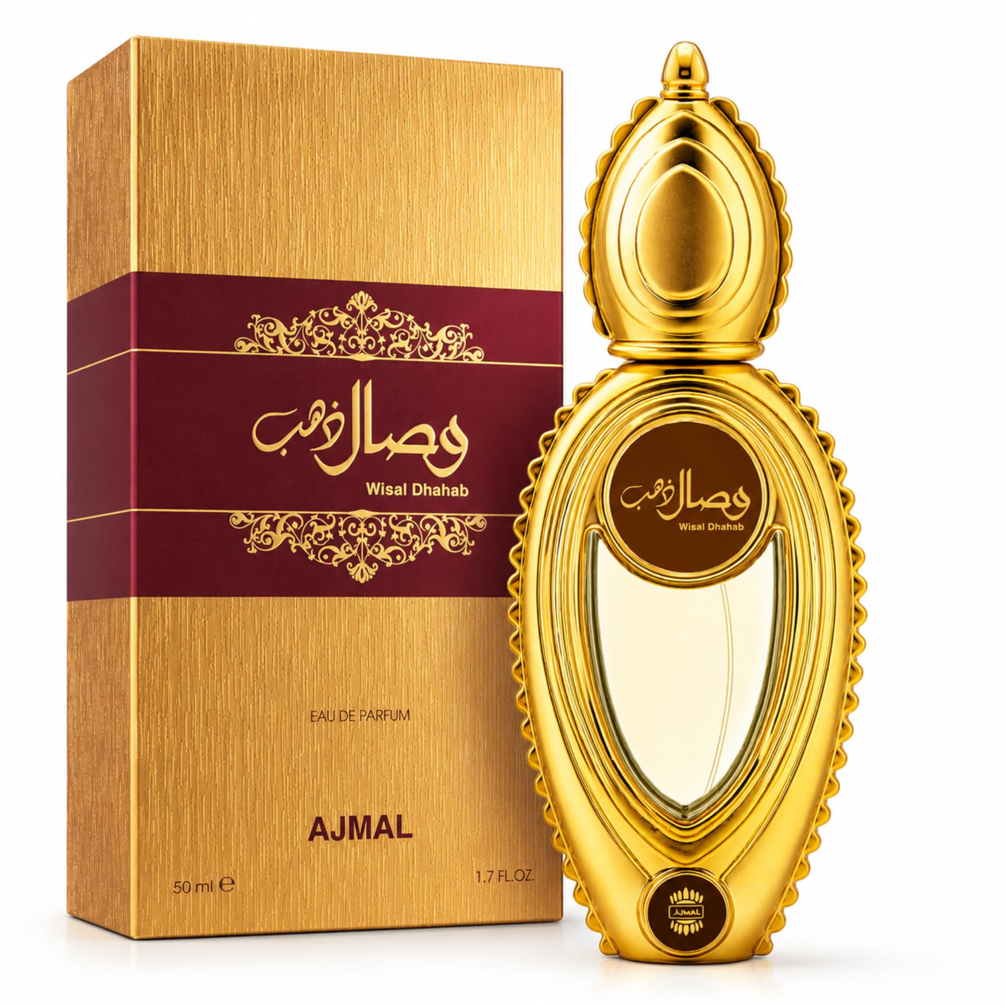 Ajmal Wisal Dhahab Perfume for Men | 50ml Eau De Parfum for Man | Fruity, Fresh Perfume for Man with Jasmine & Rose Notes | Woody Fragrance with Musky-Amber Warmth | Versatile Cologne for Men