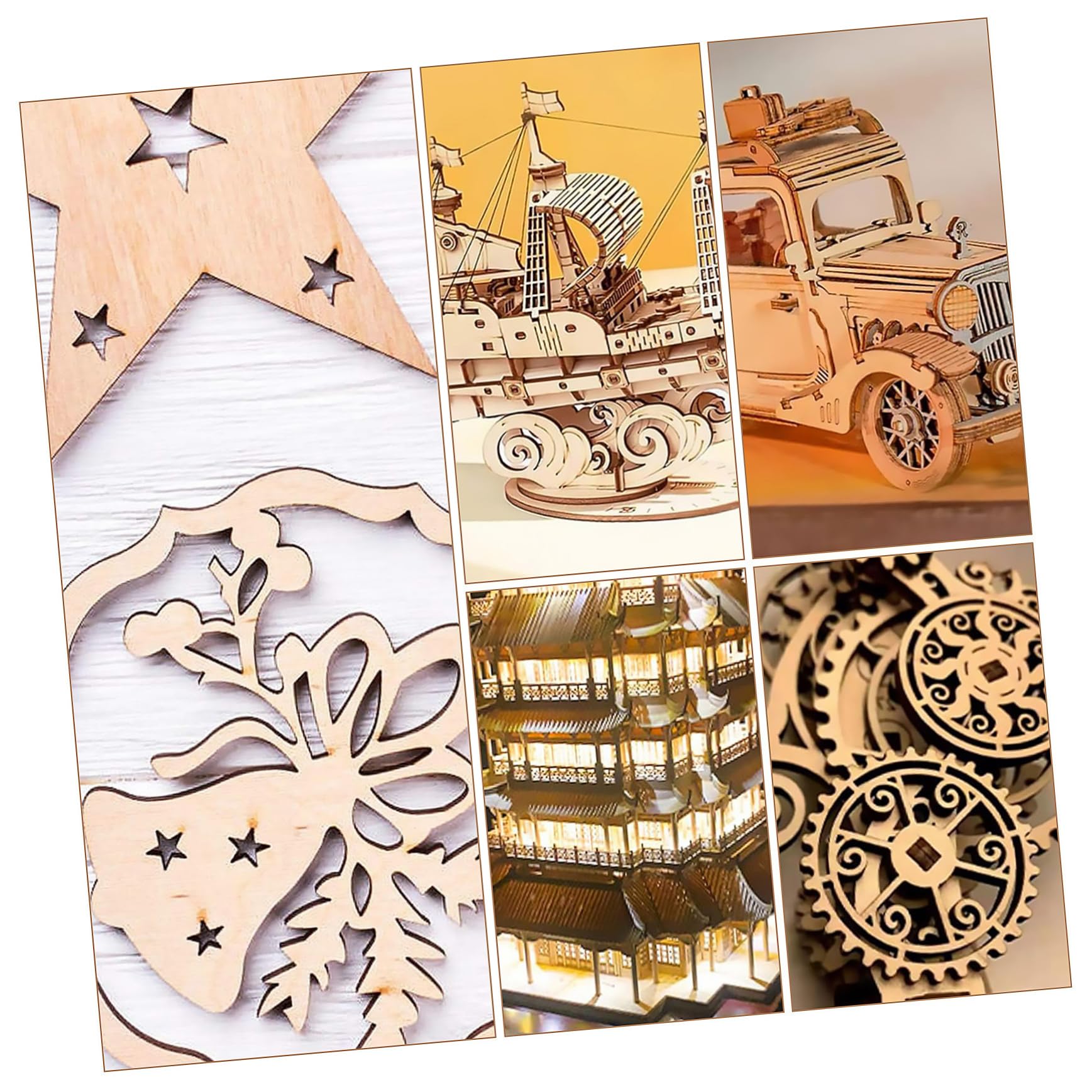 12 Piezas Tableros de Madera sin Terminar Planchas de para Pintura y Manualidades DIY Superficie Lisa para Decoración y Modelismo
