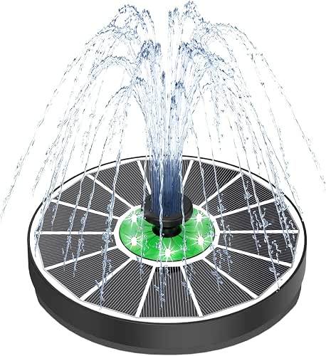 Yzert Solar Fountain White Lights Glass, 3.5W Solar Water Fountain