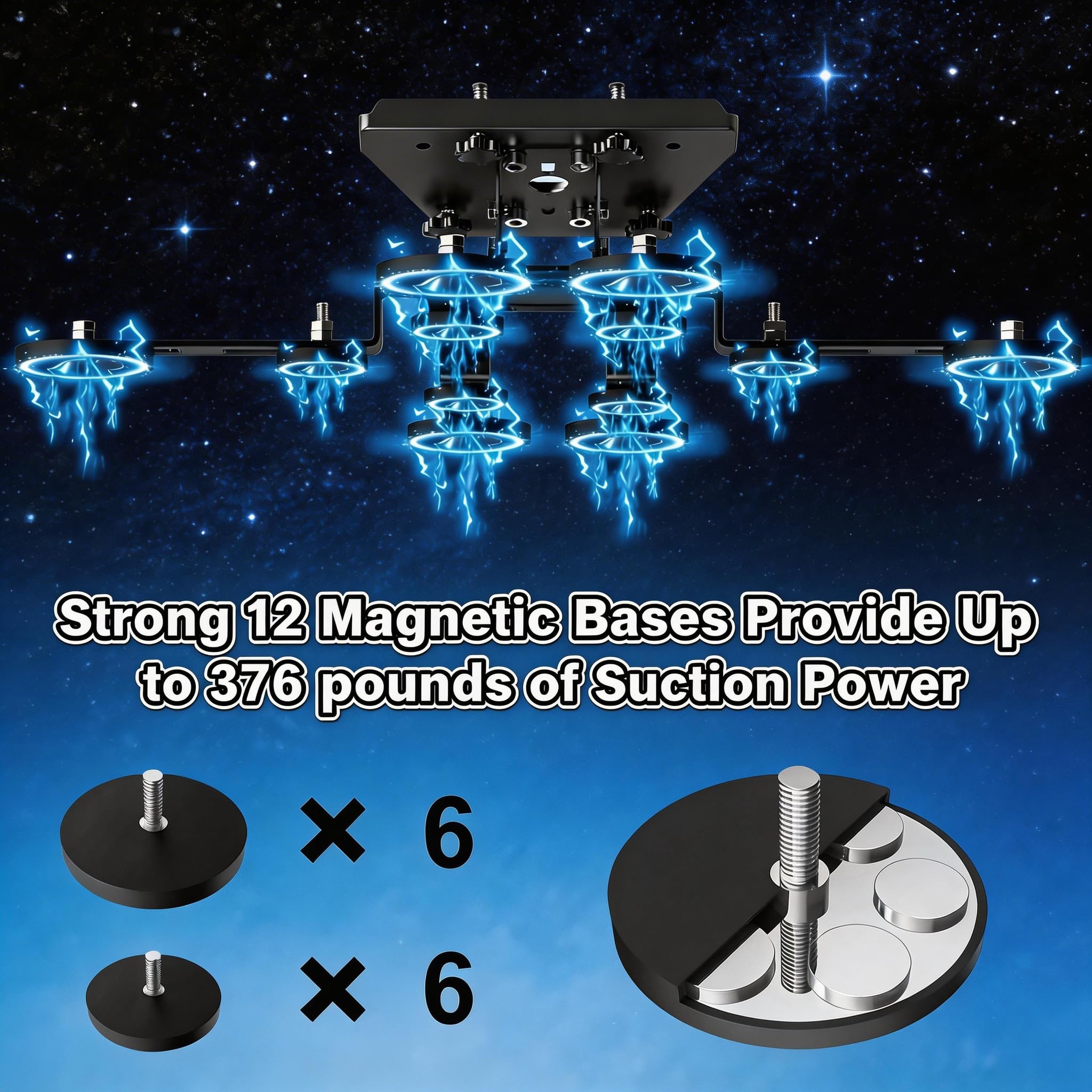 Star link Mini magnetyczny uchwyt dachowy, obrót o 60°, 12 magnetycznych podstaw, pasuje do zestawu instalacyjnego anteny