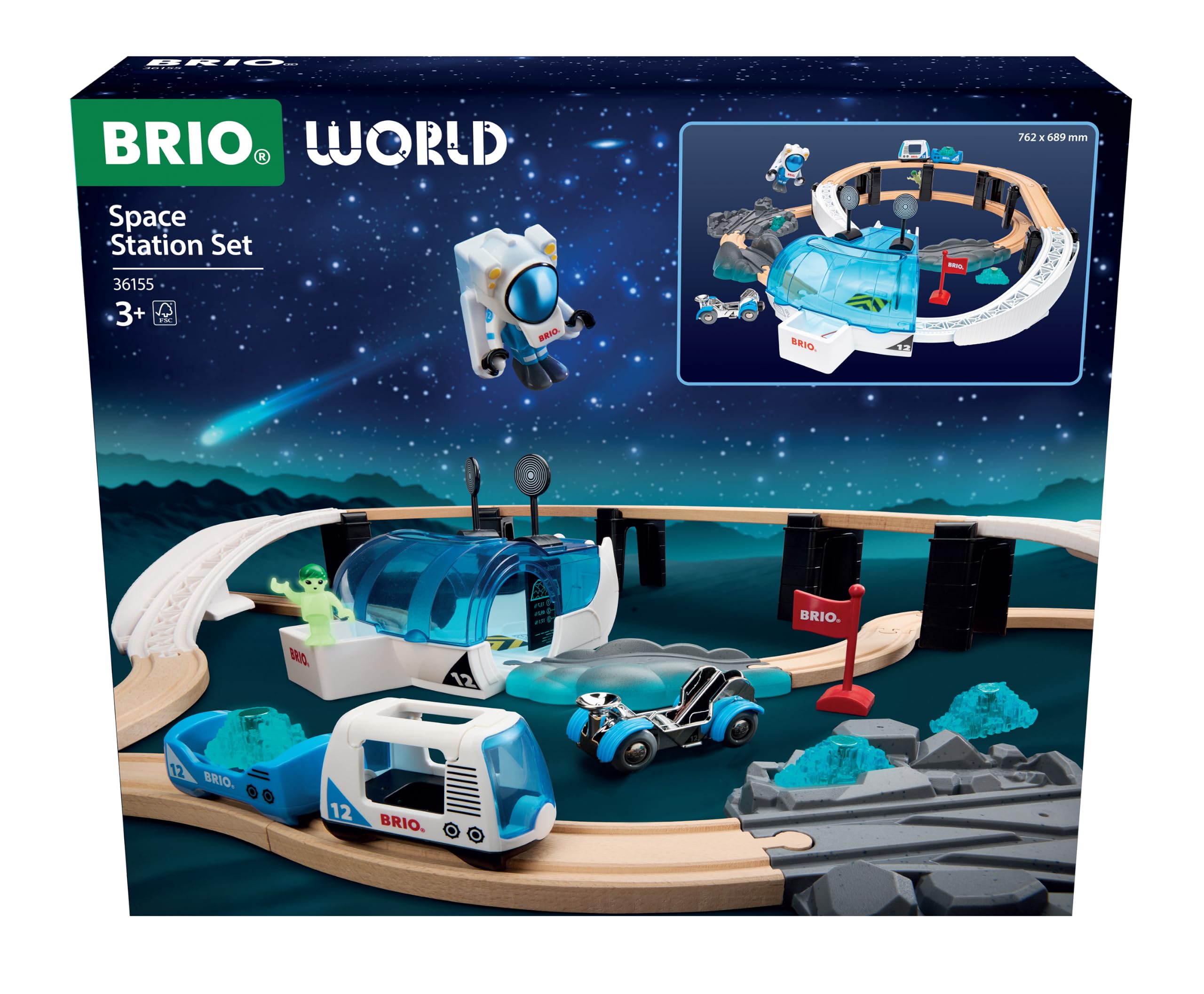 BRIO World Großes Weltraumstations-Set - Spielzeug ab 3 Jahre