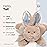 Bearington Collection Baby Bunny Tail Plush Stuffed Animal Bunny with Rattle - 8 inches Newborn Toys - Stuffed Rabbit for Baby