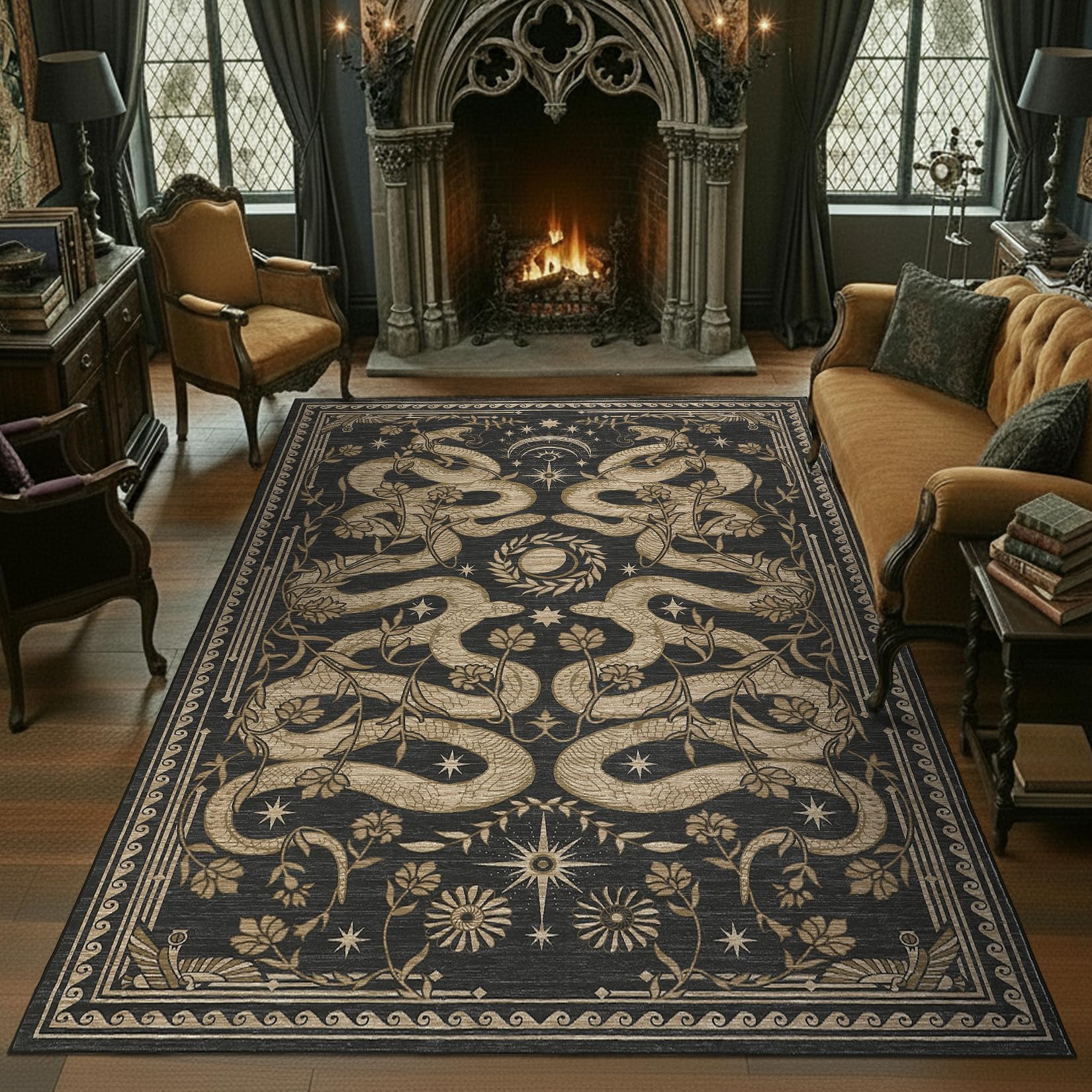 ROYHOME Snake Gothic 6x8 Rug