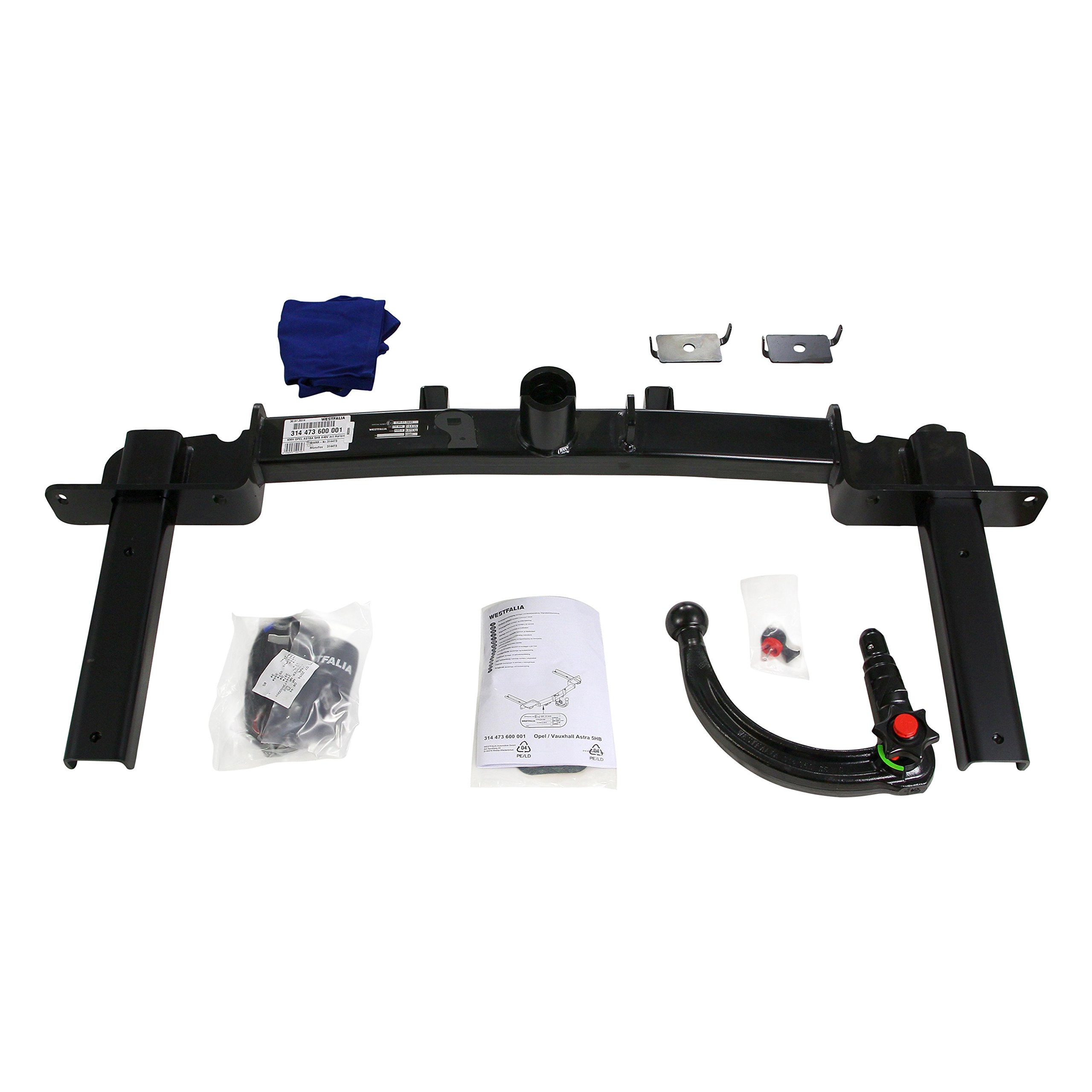 Westfalia Gancio Traino Rimovibile per Opel Mokka X, 09/2016-10/2020, Viene fornito come un set con un kit di cablaggio Westfalia specifico per veicoli a 13 pin