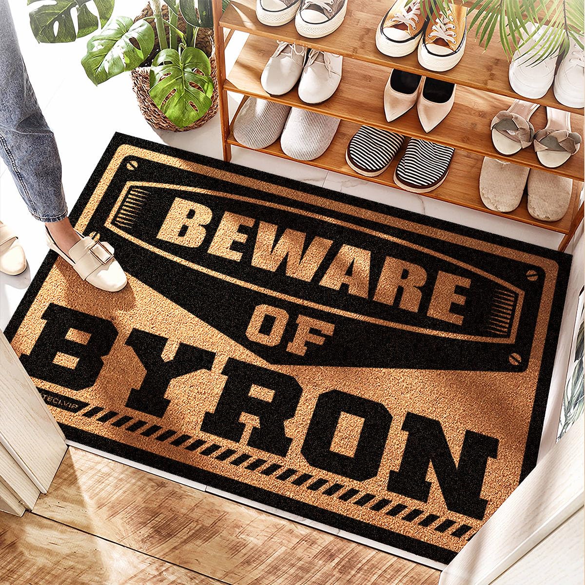 Grand tapis de bienvenue lavable 65x90 cm pour entrée de maison
