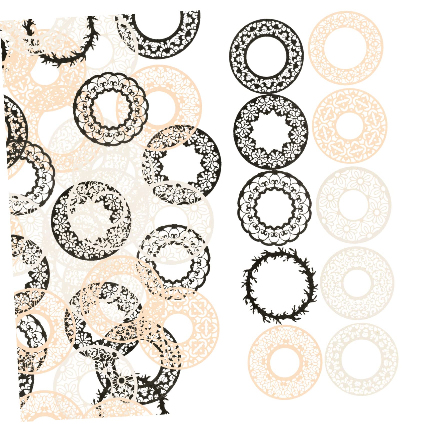 SHINEOFI 5 Sätze Hohlmaterial Papier Schrott Kunstpapier Heimwerken Kreativpapier Pauspapier Für Schnittmuster Vintage-papier Für Scrapbooking Tagebuch Notizbuch Papier 40 Blätter * 5