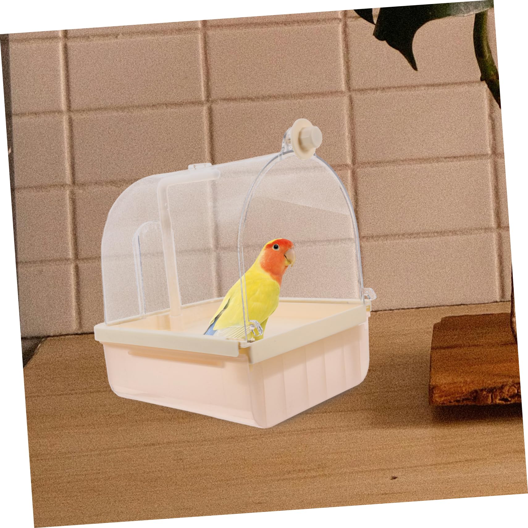 SUPVOX Bagno per Uccelli da Gabbia per Pappagalli, Vasca Esterna in ABS, Installazione Facile, Bagnetto Automatico per Gabbie Piccole e Medie