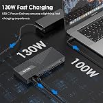 WAVLINK Displaylink Station d'accueil, 12 en 1 Triple 4K Station d'accueil avec deux ports DP+HDMI USB A, USB C, PD Charge pour MacBook/Dell XPS/Steam Deck/HP/Lenovo ThinkPad/Surface Pro