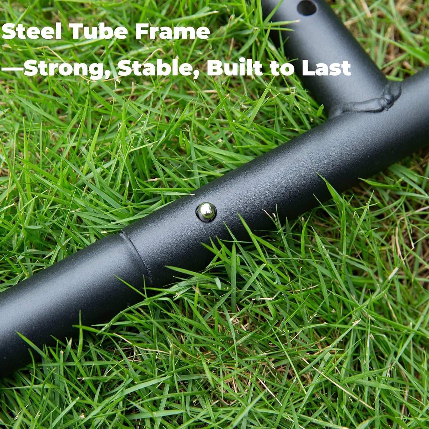 Goat Shelter for Outside, Portable Goat House & Livestock Shelter for Goats, for 2 Goats, 49×49×43 in (125×125×110 cm), 3-Side Windbreak Panels, Metal Frame with Ground Stakes, Backyard/Pasture Shade