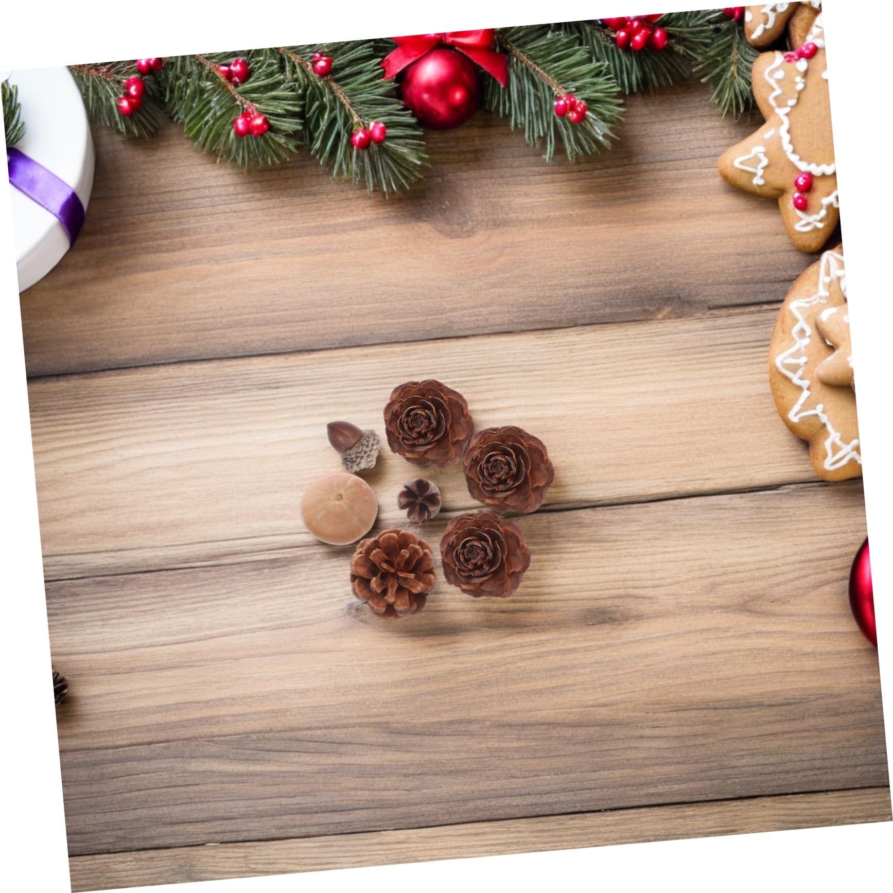 Mini Piñas Naturales para Manualidades DIY Adornos Rústicos para Coronas y Relleno de Jarrones Decoraciones Sostenibles para Navidad y Otoño
