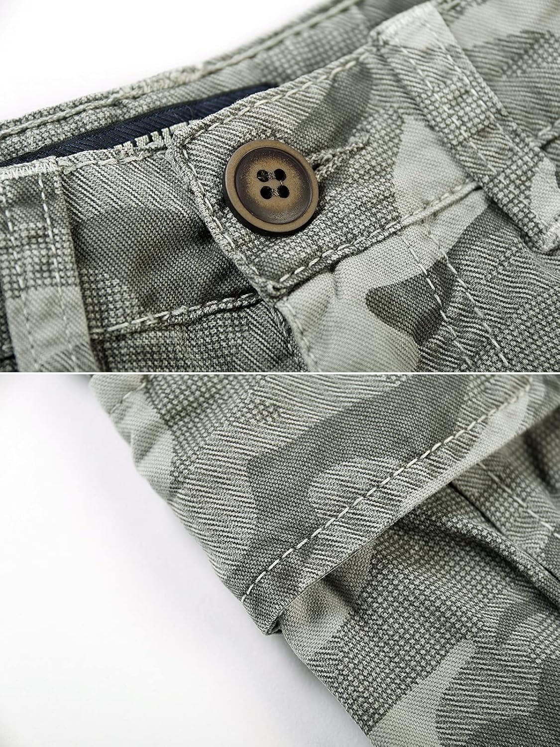 Boys Camo Cargo Pants,Classic Twill Casual Outdoor Military Multi Pocket Combat Trousers C Grey 130CM-6 Years - Image 3