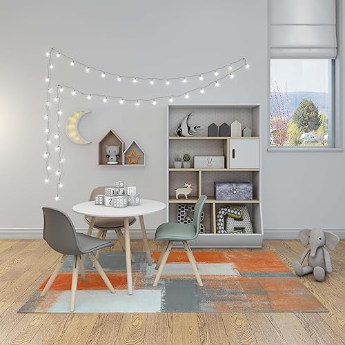 Miniatura 6 de LOKMU Alfombras antideslizantes con pintura mixta dorada y turquesa, para decoración del hogar, para aula, sala de estar, dormitorio, comedor,