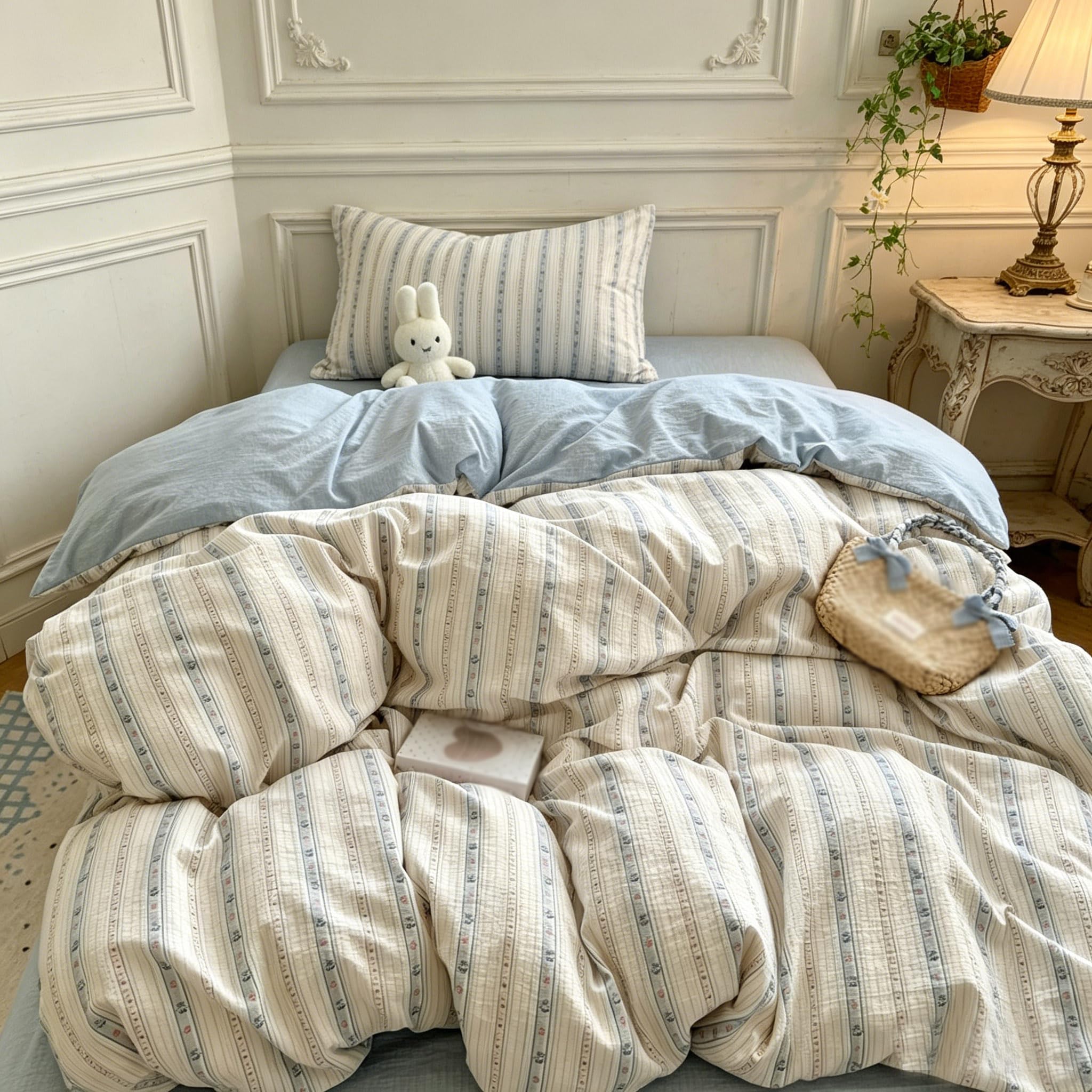 Parure de lit 140x200 motif romantique pour des nuits apaisantes