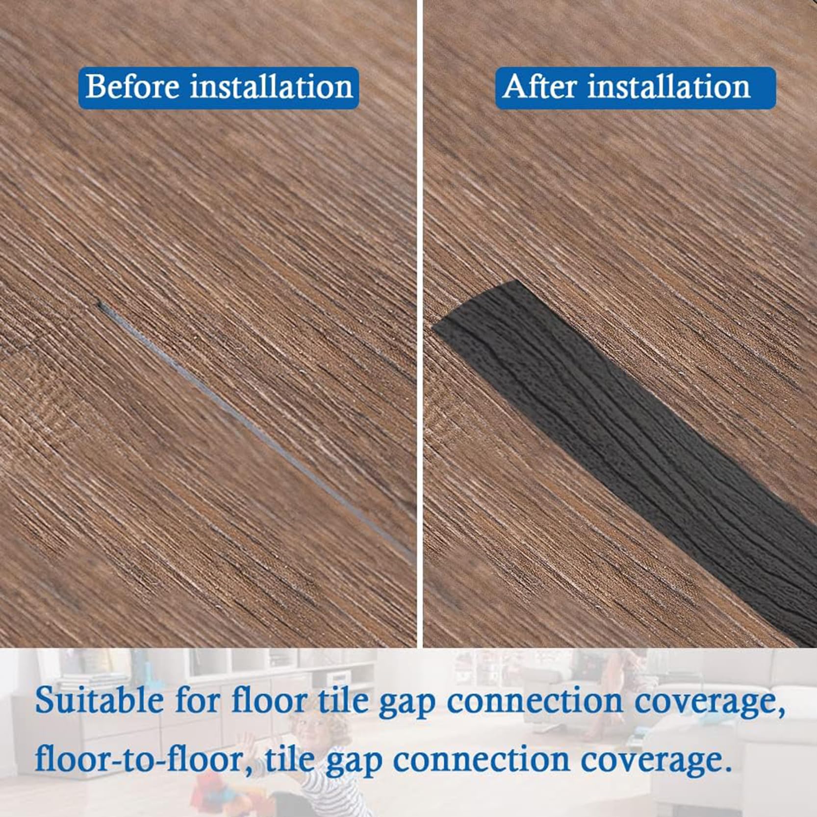 Bande de Bord de Moquette,PVC Rail de Transition,Bande de Séparation Plate,Auto-Adhésive Bande de Transition de Plancher pour Planchers,Stratifiés Etc(Size:15m,4cm)