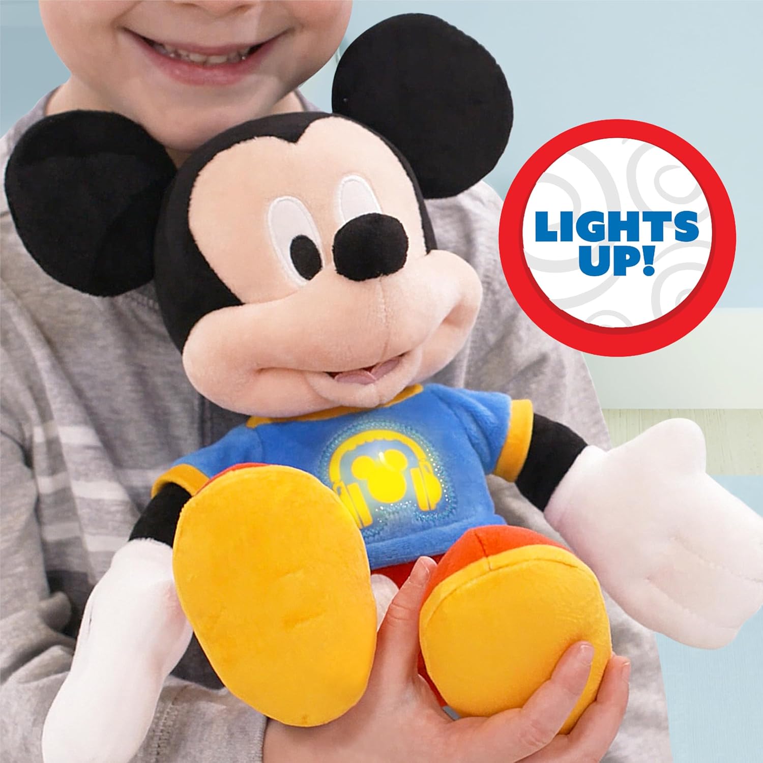 Disney Junior Mickey Mouse Singing Fun Mickey Mouse, 12-inch Plush Stuffed Animal, Officially Licensed Kids Toys for Ages 3 Up by Just Play