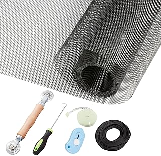 Sponsored Ad - Window Screen Repair Kit - 59" x 106" Screen Door Replacement Fiberglass Screen Mesh with All Screen Tools ...