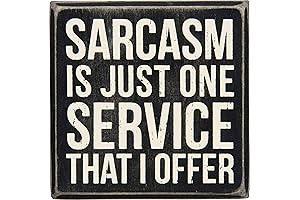 Primitives by Kathy Classic Box Sign - Funny Office Signs for Desk