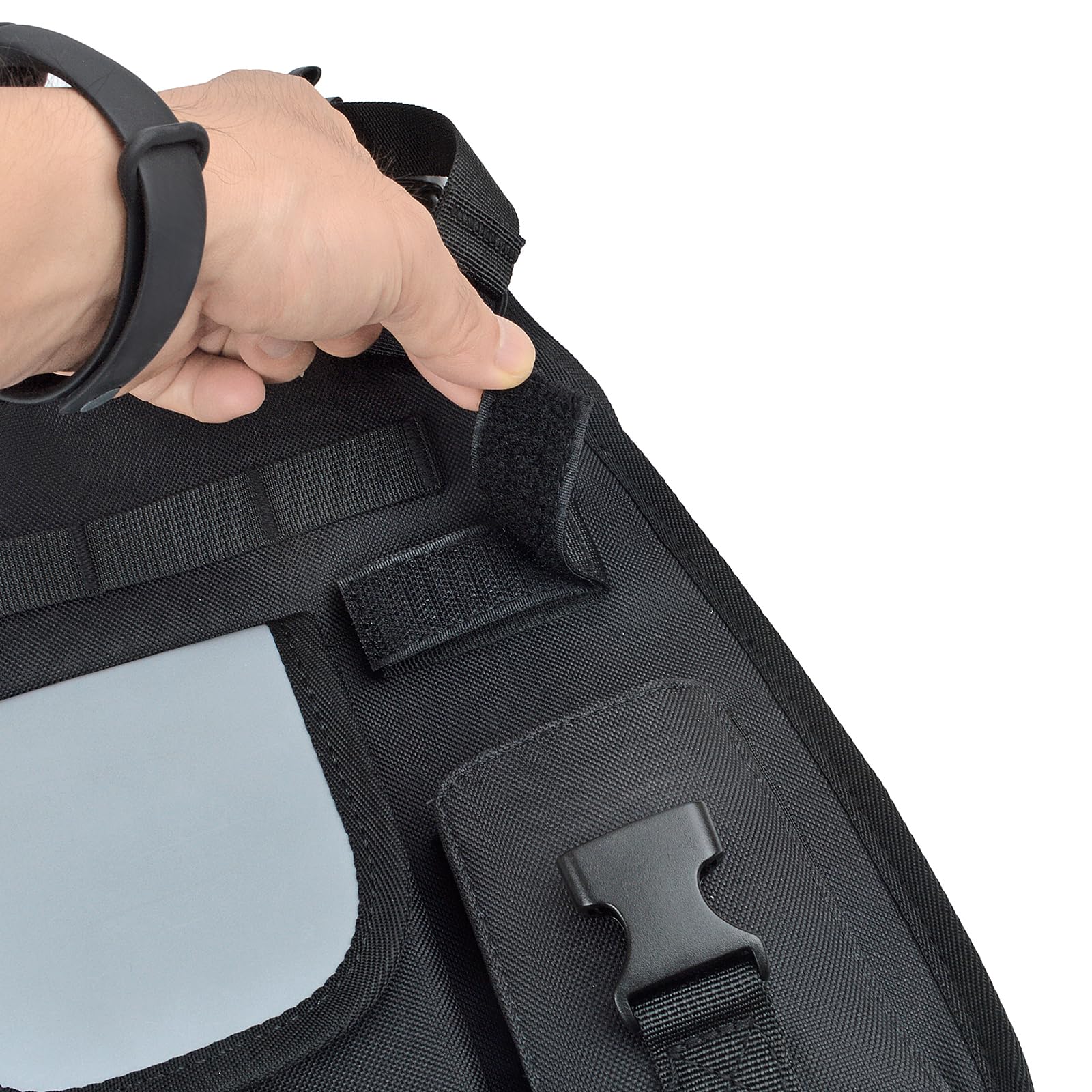 UAYESOK Arnés de pecho para radio, walkie talkie, bolsa de transporte, mochila, funda de transporte de nailon, chaleco utilitario, aparejo de radio, funda táctica para el pecho, correa para el hombro