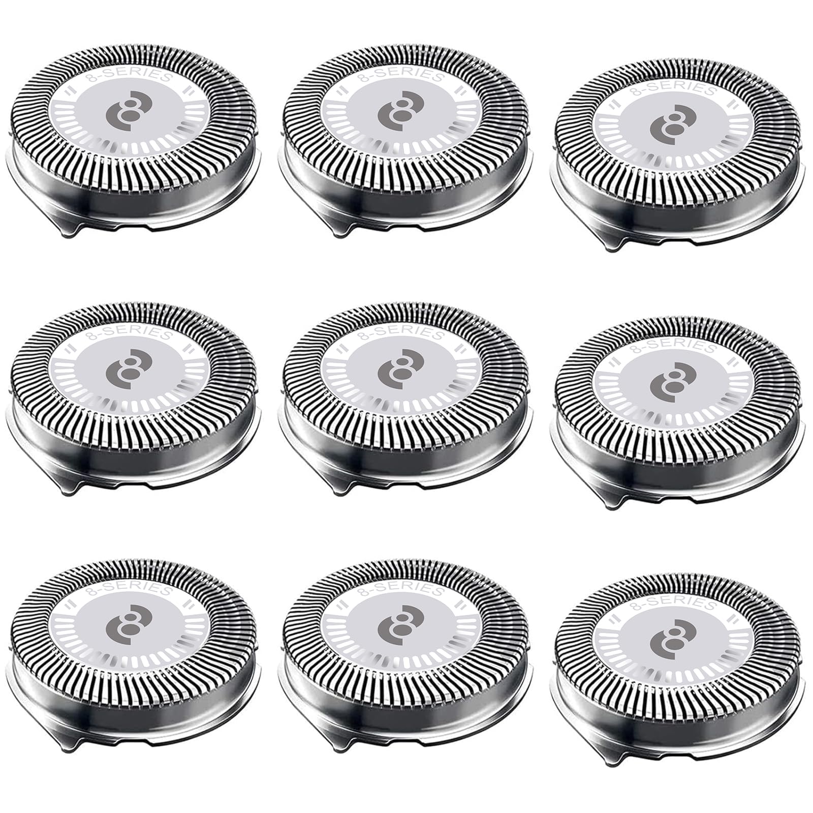 HQ8 Replacement Heads Compatible with Philips Norelco Aquatec Shavers, Blades for AT880, AT810, 9-pc Pack