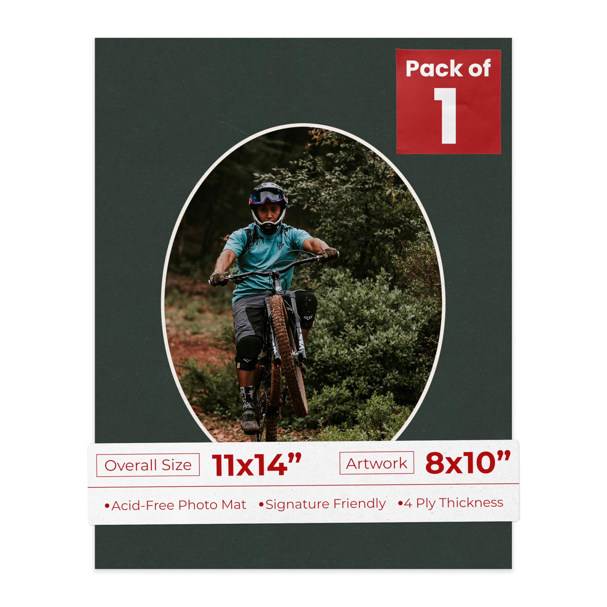 11x14 Mat Bevel Cut for 8x10 Photos - Precut Black Oval Shaped Photo Mat Board Opening - Acid Free Matte to Protect Your Pictures - Bevel Cut for Family Photos, Pack of 1 Matboard-image-9