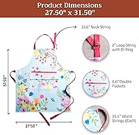 Vista 429 de Maison d' Hermine Delantal 100% de algodón para mujeres con bolsillo de cocina delantal de chef para hombres, decoración de Pascua