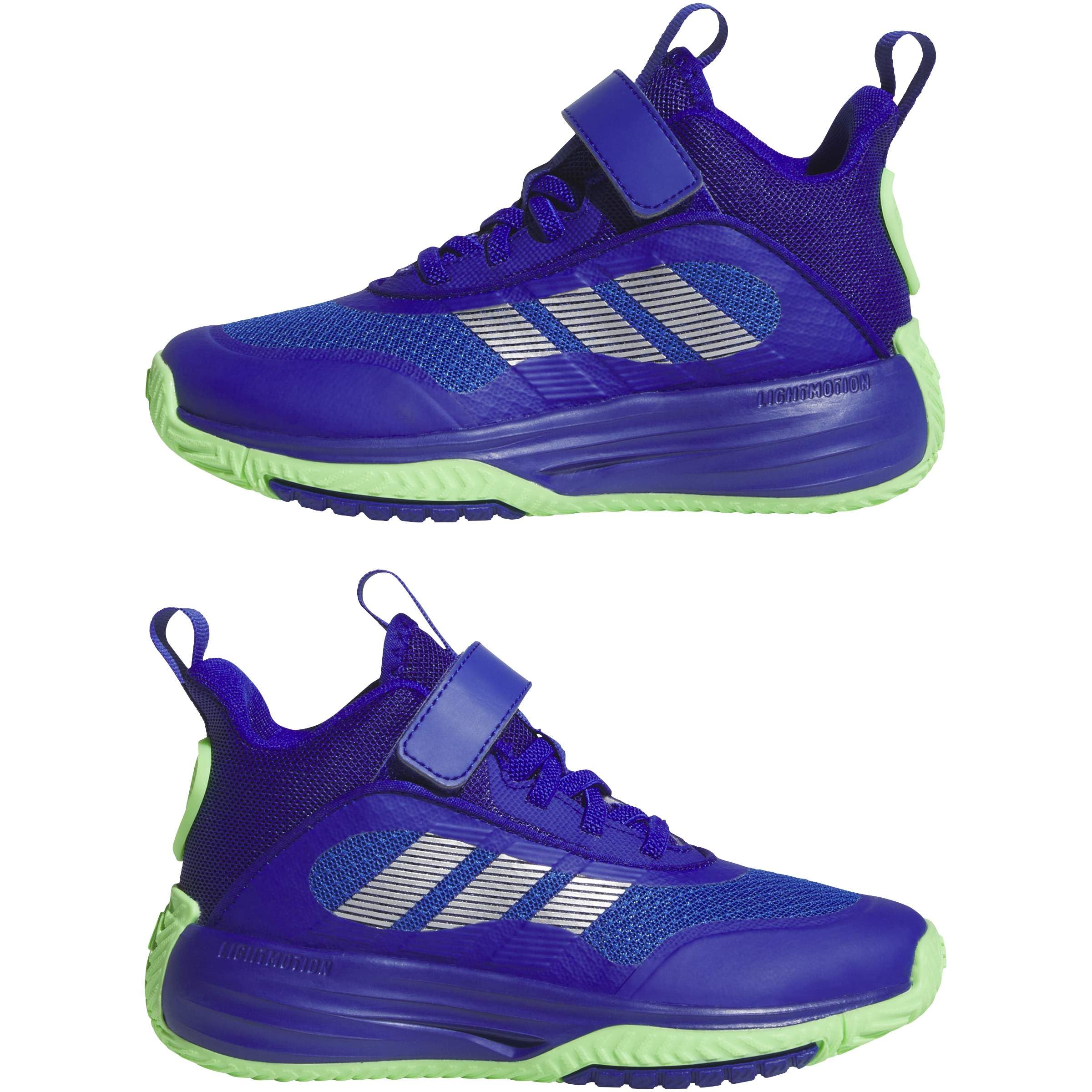 adidas Unisex - Bambini e Ragazzi Ownthegame 3.0 Shoes, Lucid Blue/Silver Met./Lime Burst, 31.5 EU