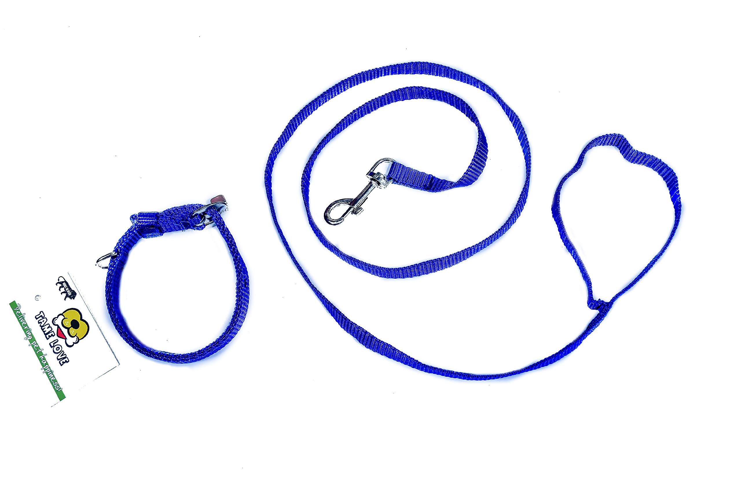 Tame Love™ Combo Choke Free and Pulling Free Padded Easy Control Adjustable Dog Collar Belts and Leash Set for Small Puppies of All Breeds (Blue, 0.50 Inch) (B08F9G8YBK) Amazon Price History, Amazon Price Tracker