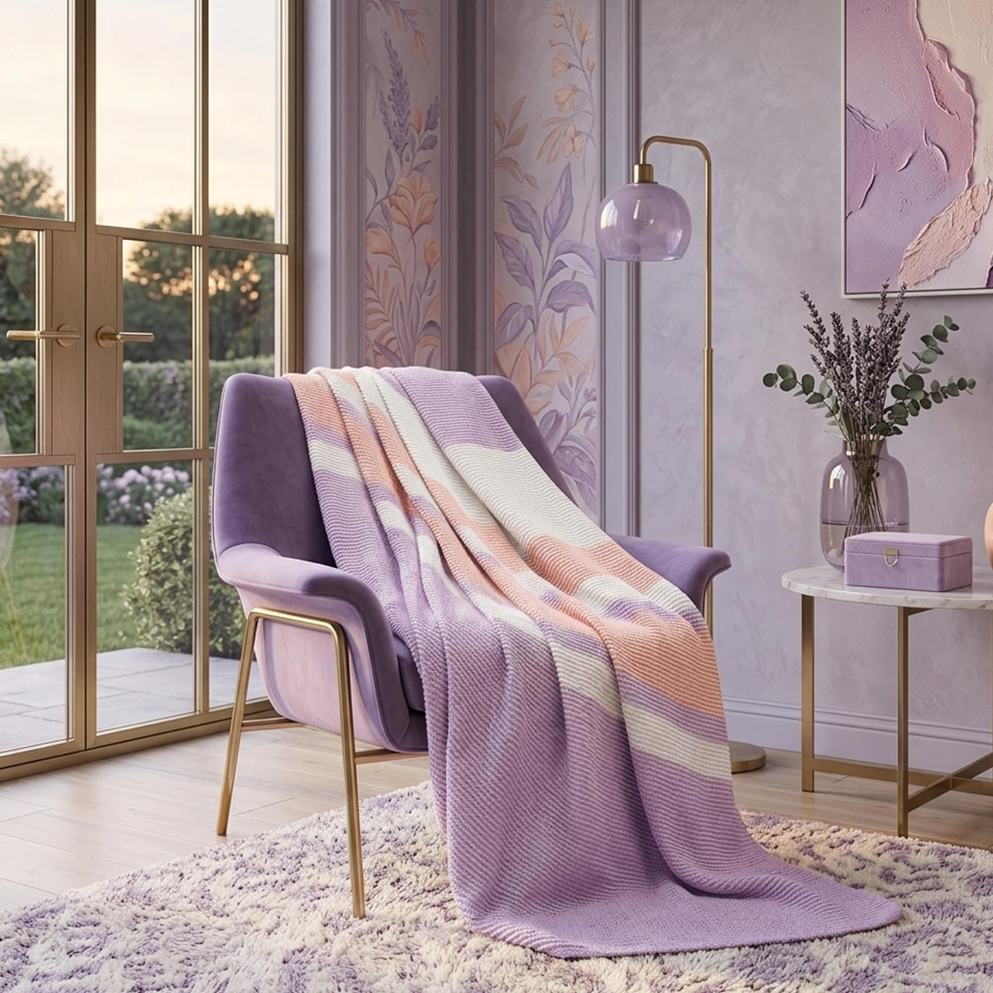 Rugs Haven Evium Bed Throw Cotton Blanket, Luxury Soft & Breathable Lightweight Reversible Bedspread Large Throws for Sofa Settee Couch (Double (150 x 200 cm)
