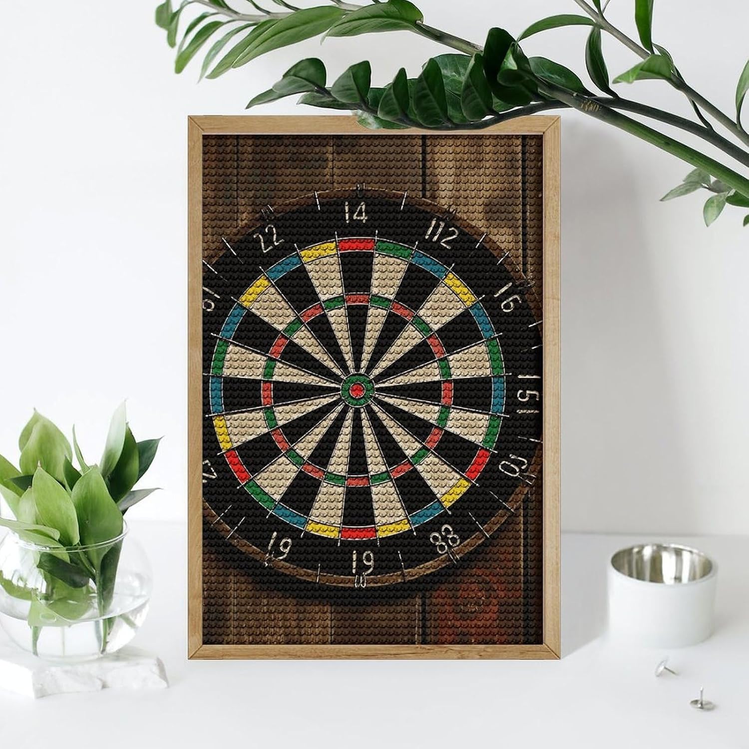 FekiLoot Dart Board Diamond Paintings Kits for Beginners, Gem Dot Crafts for Adults, Full Round Drill Diamond Arts, Diamond Art Kits for Home Wall Decor, Office, Gift 8"x12" image 4