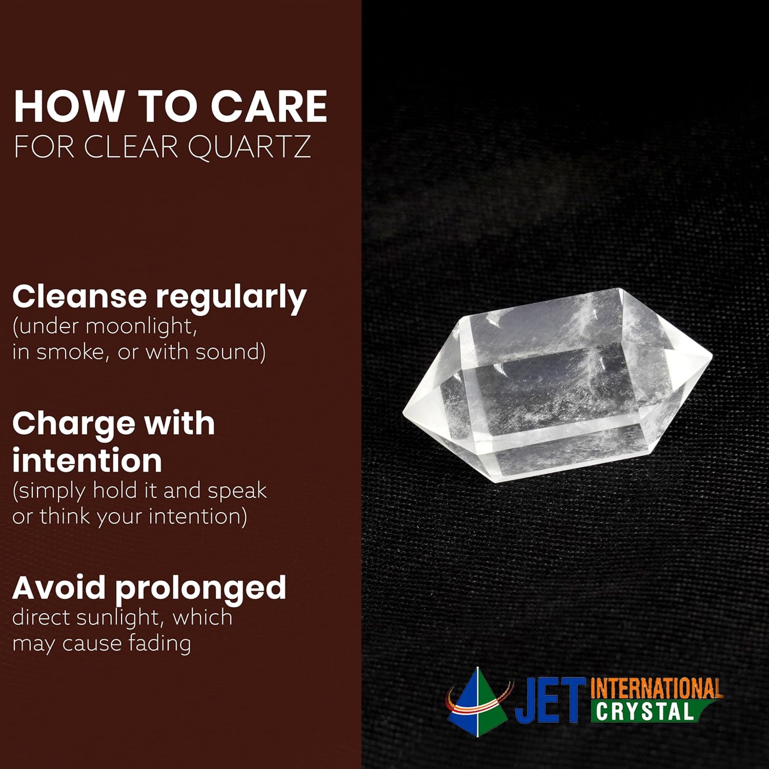 Jet Beautiful Crystal Quartz Herkimer Gemstone Sphatik Diamond Healing Crystal Natural Authentic Good Luck Genuine Divine Holy Pious Metaphysical Brazil Esoteric - Image 5