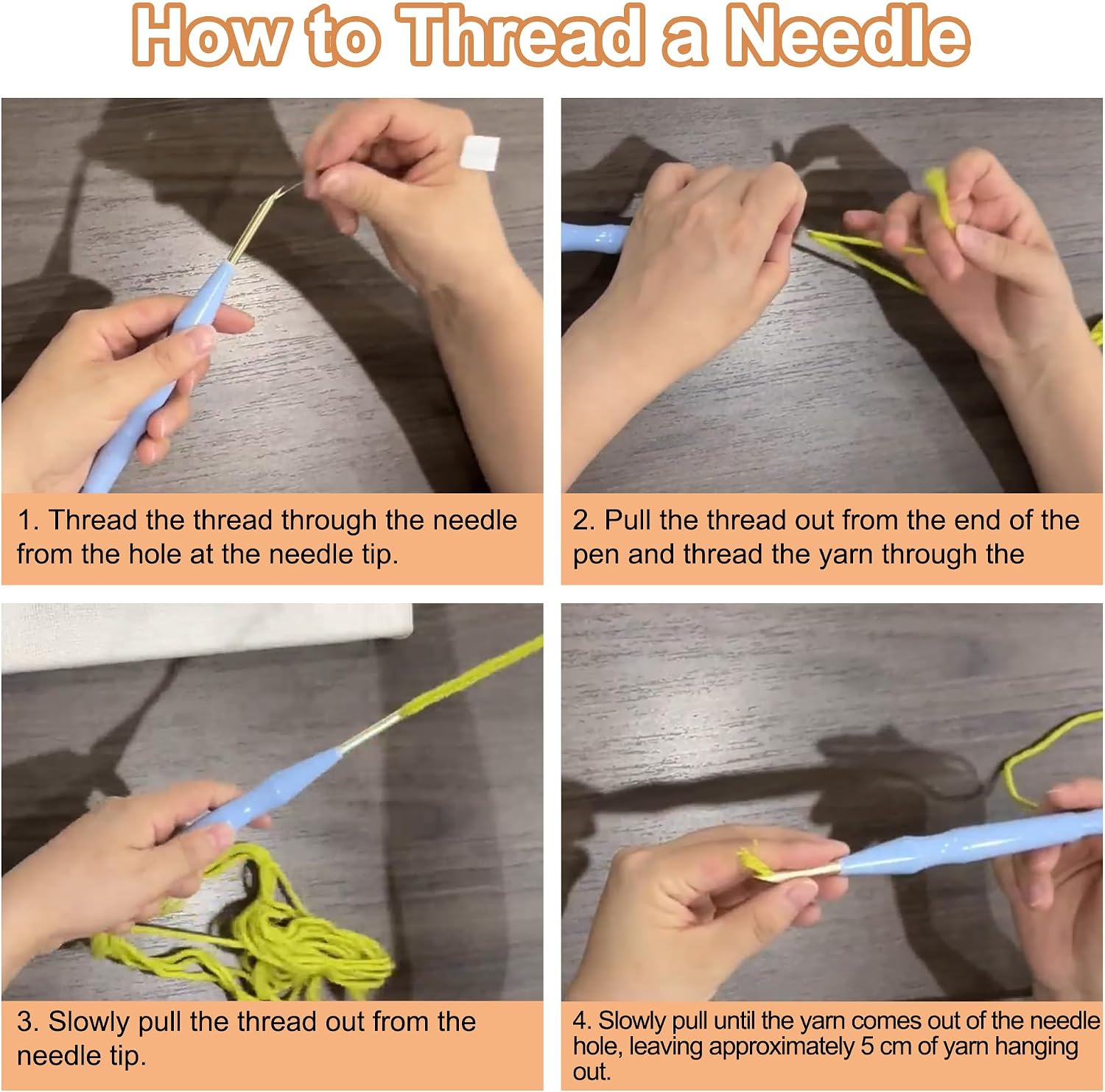 Punch Needle Embroidery Starter Kits, Rug Hooking Kit for Adults Beginners, Handcraft Punch Needle Kits with Embroidery Hoops, Rabbit Pattern