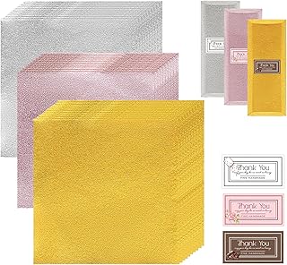 DOSAKEIKO 120 PCS Chocolate Bar Wrappers 7.9 Inch with 120 Stickers for Parties Wedding Birthday Homemade Candy Chocolate Wrappers Packaging and Foil Candy Wrappers (Gold+Silver+Pink)