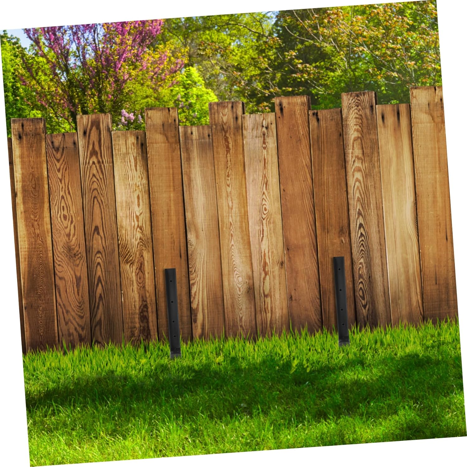2pcs Fence Post Repair Kit Anchor Ground Spike Bracket for Wood Metal Posts Easy Install Weatherproof Garden Fencing