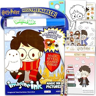 Coloring Book Set for Kids - Bundle with Mess-Free Imagine Ink, Play Pack with Mini Coloring Book, Stickers, More | Harry Potter Coloring Book Pack