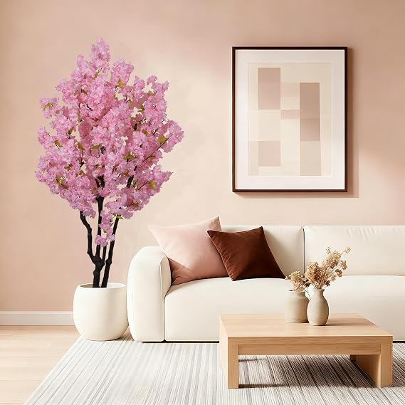 5.9ft Tall Pink Artificial Cherry Blossom Tree