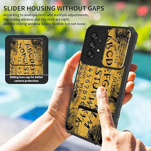 Miniatura 5 de Rossy Funda para Samsung A54 5G Galaxy A54 5G con cubierta deslizante para cámara con función atril, doble capa híbrida a prueba de golpes, funda
