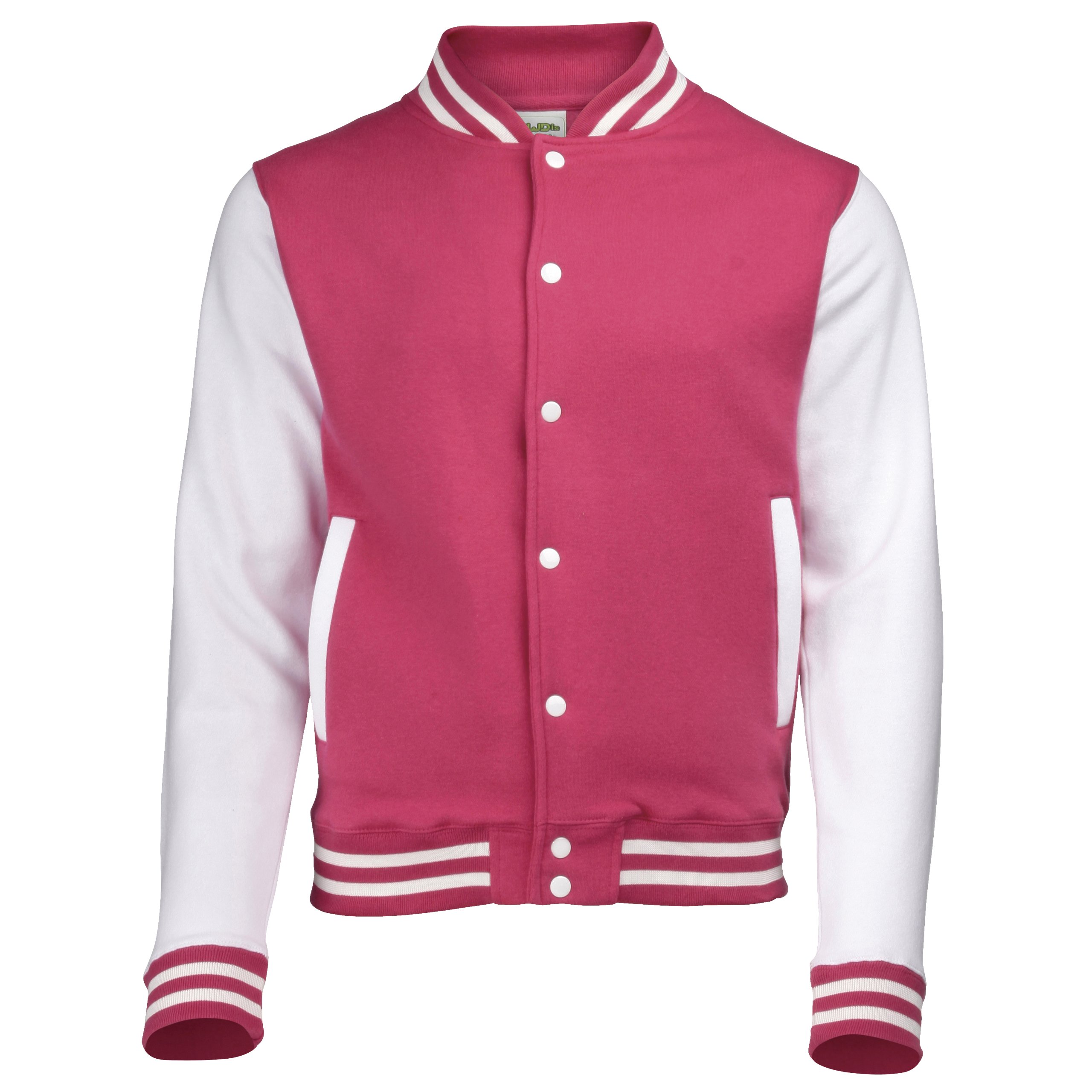 AWDis Varsity Jacket JH043 (S, Hot Pink / White)
