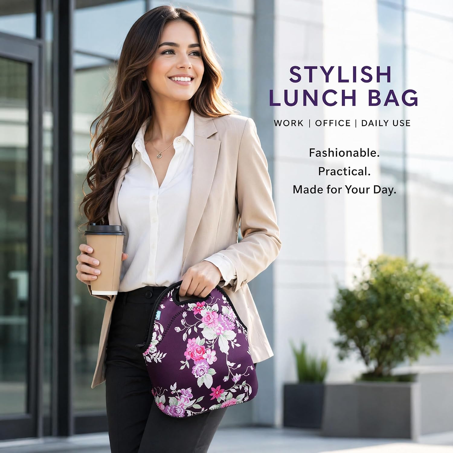 Lunch Tote Lunch box Lunch bag Neoprene Waterproof Picnic Mom Bag image 4
