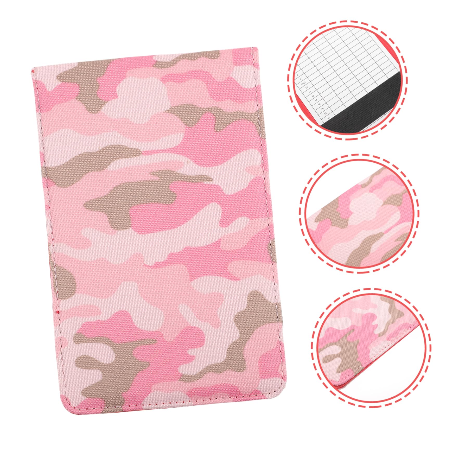 Toddmomy Golf Scorecards Holder Lightweight Scorebook for Score Recording Stylish PU Design with Pattern Present for Golf Enthusiasts